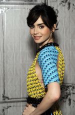 LILY COLLINS at AOL Build Speaker Series in New York 11/15/2016