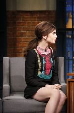 LILY COLLINS at Late Night with Seth Meyers in New York 11/15/2016