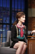 LILY COLLINS at Late Night with Seth Meyers in New York 11/15/2016