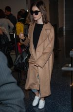LILY COLLINS at Los Angeles International Airport 10/31/2016