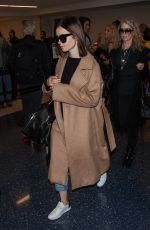 LILY COLLINS at Los Angeles International Airport 10/31/2016