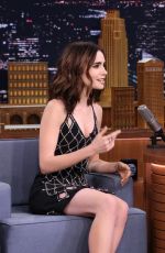 LILY COLLINS at Tonight Show Starring Jimmy Fallon 11/09/2016