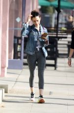 LILY COLLINS Leaves a Gym in Los Angeles 11/06/2016
