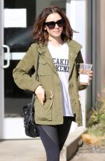 LILY COLLINS Leaves a Gym in West Hollywood 11/19/2016