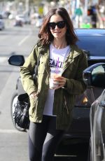 LILY COLLINS Leaves a Gym in West Hollywood 11/19/2016