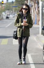LILY COLLINS Leaves a Gym in West Hollywood 11/28/2016