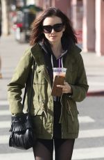 LILY COLLINS Leaves a Gym in West Hollywood 11/28/2016