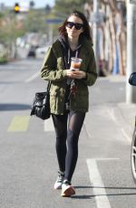 LILY COLLINS Leaves a Gym in West Hollywood 11/28/2016