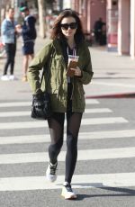 LILY COLLINS Leaves a Gym in West Hollywood 11/28/2016