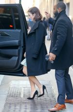 LILY COLLINS Leaves Tiday Show in New York 11/16/2016