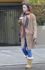 LILY COLLINS Out and About in Los Angeles 11/26/2016