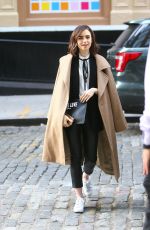 LILY COLLINS Out and About in New York 11/02/2016