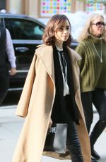 LILY COLLINS Out and About in New York 11/02/2016
