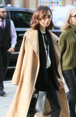 LILY COLLINS Out and About in New York 11/02/2016