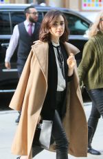 LILY COLLINS Out and About in New York 11/02/2016