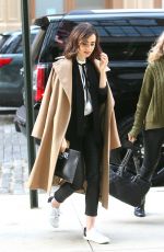 LILY COLLINS Out and About in New York 11/02/2016