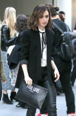 LILY COLLINS Out and About in New York 11/02/2016