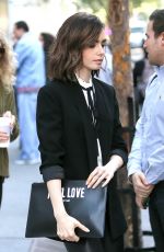 LILY COLLINS Out and About in New York 11/02/2016