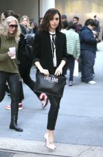 LILY COLLINS Out and About in New York 11/02/2016