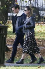 LILY JAMES and Matt Smith Out in Primrose Hill 10/31/2016