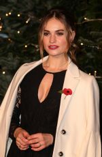 LILY JAMES at Harrods in Collaboration with Burberry for a Very British Fairytale Event in London 11/03/2016
