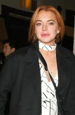 LINDSAY LOHAN Leaves Loulou