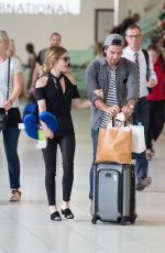 LUCY HALE and Anthony Kalabretta at Airport in Sydney 11/17/2016