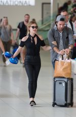 LUCY HALE and Anthony Kalabretta at Airport in Sydney 11/17/2016