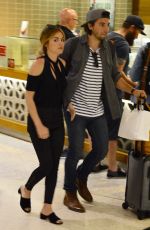LUCY HALE and Anthony Kalabretta at Airport in Sydney 11/17/2016