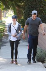 LUCY HALE at Aroma Cafe in Studio City 11/22/2016