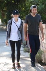 LUCY HALE at Aroma Cafe in Studio City 11/22/2016