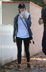 LUCY HALE at Aroma Cafe in Studio City 11/22/2016