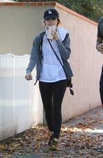 LUCY HALE at Aroma Cafe in Studio City 11/22/2016