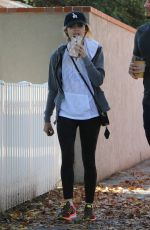 LUCY HALE at Aroma Cafe in Studio City 11/22/2016