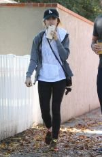 LUCY HALE at Aroma Cafe in Studio City 11/22/2016