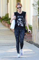 LUCY HALE in Tights Out in LA 11/10/16