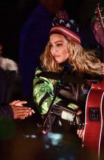 MADONNA Performs Acoustic Songs at Washington Square Park in New York 11/07/2016