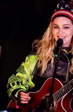 MADONNA Performs Acoustic Songs at Washington Square Park in New York 11/07/2016