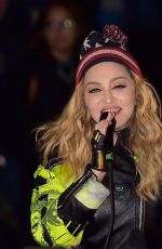 MADONNA Performs Acoustic Songs at Washington Square Park in New York 11/07/2016