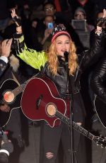 MADONNA Performs Acoustic Songs at Washington Square Park in New York 11/07/2016