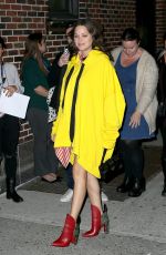 MARION COTILLARD Arrives at Late Show with Stephen Colbert in New York 11/16/2016