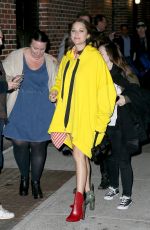 MARION COTILLARD Arrives at Late Show with Stephen Colbert in New York 11/16/2016