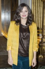 MARION COTILLARD at Officier Des Arts et Lettres in Paris 11/19/2016