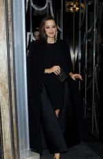 MARION COTILLARD Leaves Her Hotel in London 11/21/2016