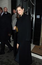MARION COTILLARD Leaves Her Hotel in London 11/21/2016