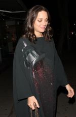 MARION COTILLARD Out for Dinner at Madeo Restaurant in West Hollywood 11/13/2016