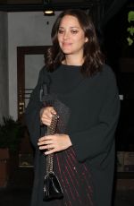 MARION COTILLARD Out for Dinner at Madeo Restaurant in West Hollywood 11/13/2016