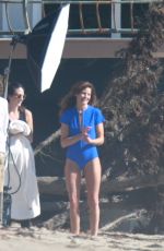 MICHELLE MONAGHAN on the Set of a Photoshoot in Malibu 11/08/2016