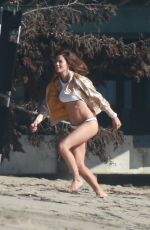 MICHELLE MONAGHAN on the Set of a Photoshoot in Malibu 11/08/2016