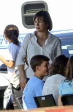 MILLA JOVOVICH on the Set of ‘Shock and Awe’ in New Orleans 10/31/2016